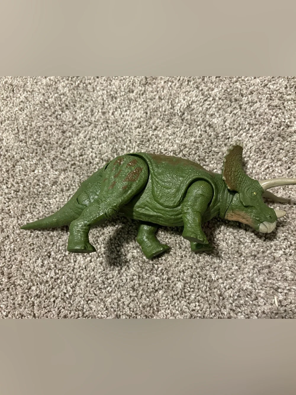Jurassic World Green Triceratops Action Figure - Kids Dinosaur Toy
